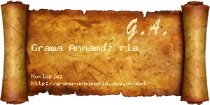 Grama Annamária névjegykártya