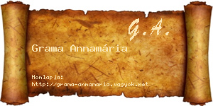 Grama Annamária névjegykártya